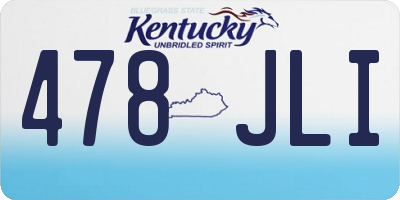 KY license plate 478JLI