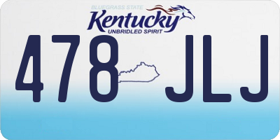 KY license plate 478JLJ