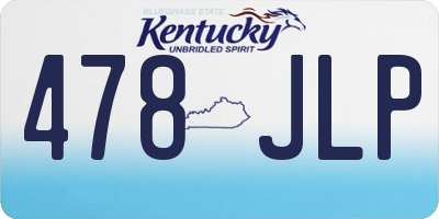 KY license plate 478JLP