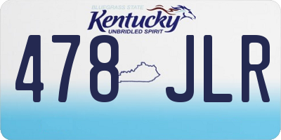KY license plate 478JLR