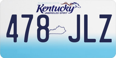 KY license plate 478JLZ