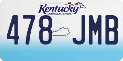 KY license plate 478JMB