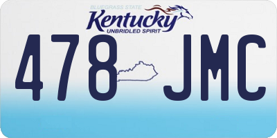 KY license plate 478JMC