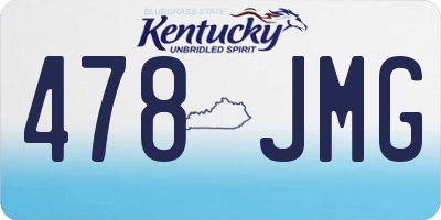 KY license plate 478JMG
