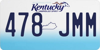 KY license plate 478JMM