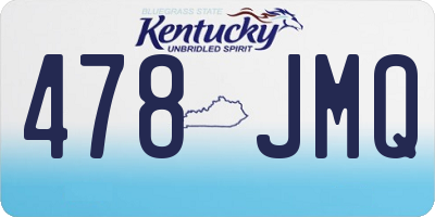 KY license plate 478JMQ