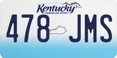 KY license plate 478JMS