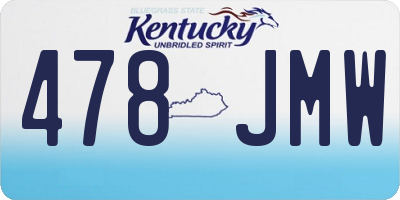 KY license plate 478JMW