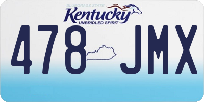 KY license plate 478JMX