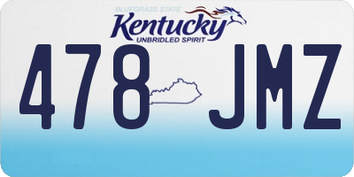 KY license plate 478JMZ