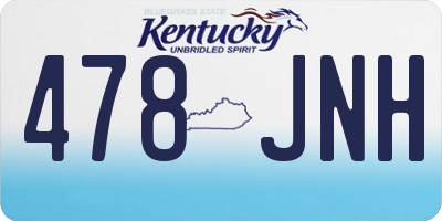 KY license plate 478JNH