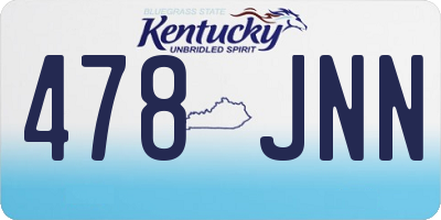 KY license plate 478JNN