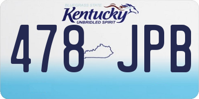 KY license plate 478JPB