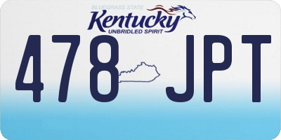 KY license plate 478JPT