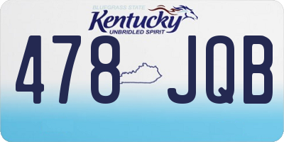 KY license plate 478JQB