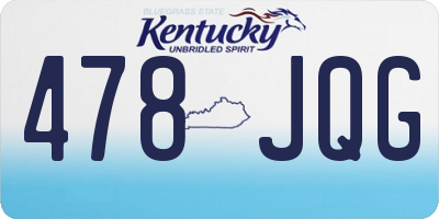 KY license plate 478JQG