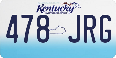 KY license plate 478JRG