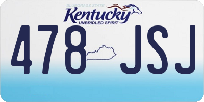KY license plate 478JSJ