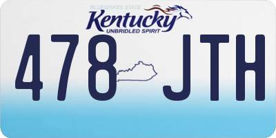KY license plate 478JTH
