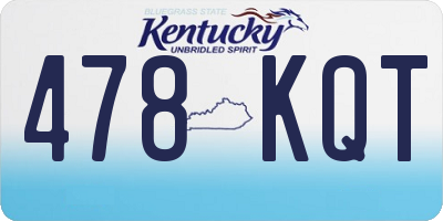 KY license plate 478KQT