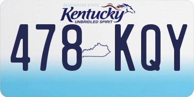 KY license plate 478KQY
