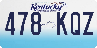 KY license plate 478KQZ