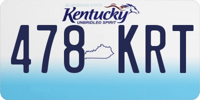 KY license plate 478KRT