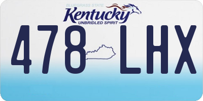 KY license plate 478LHX