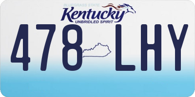 KY license plate 478LHY