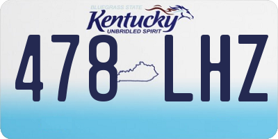 KY license plate 478LHZ