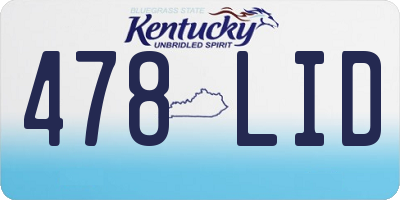 KY license plate 478LID