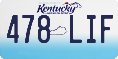 KY license plate 478LIF