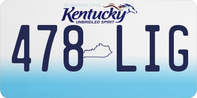 KY license plate 478LIG