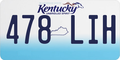 KY license plate 478LIH