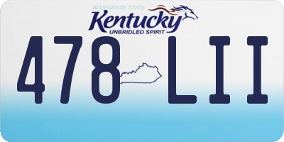 KY license plate 478LII
