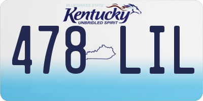 KY license plate 478LIL