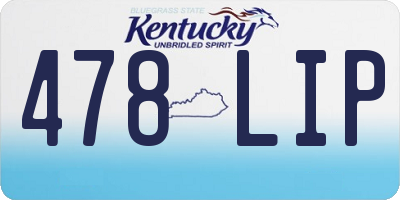 KY license plate 478LIP