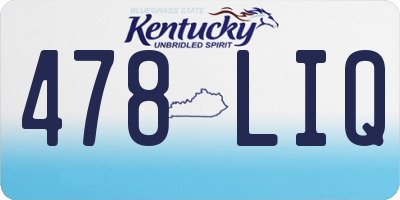 KY license plate 478LIQ
