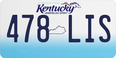 KY license plate 478LIS