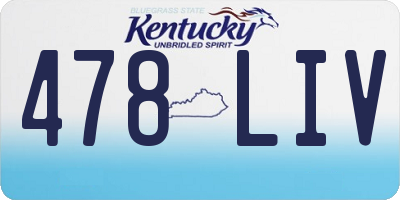 KY license plate 478LIV