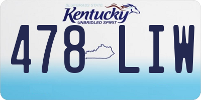 KY license plate 478LIW