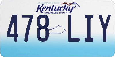 KY license plate 478LIY