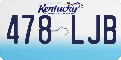 KY license plate 478LJB