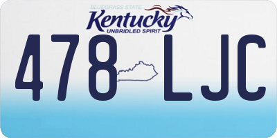 KY license plate 478LJC