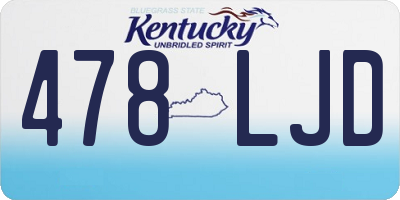 KY license plate 478LJD