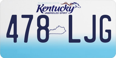 KY license plate 478LJG