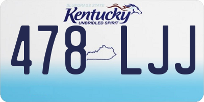 KY license plate 478LJJ