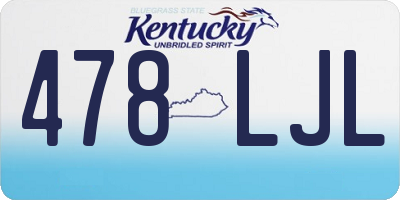 KY license plate 478LJL