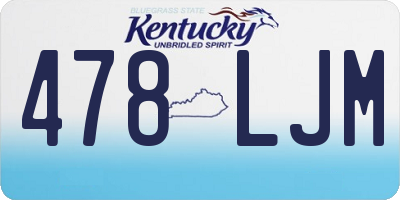 KY license plate 478LJM