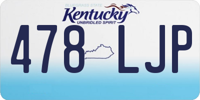 KY license plate 478LJP